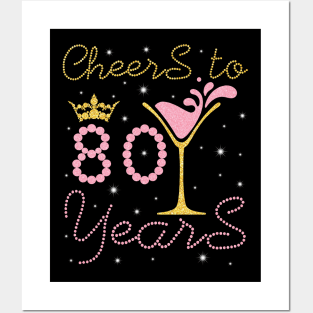 Nana Mommy Aunt Sister Wife Drinking Wine Cheers To 70 Years Happy Birthday To Me You Posters and Art